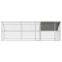 vidaXL Gabbia per polli Argento 600 x 200 x 198.5 cm Acciaio zincato