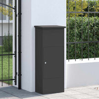 vidaXL Cassetta per pacchi Nero 44.5 x 29 x 110.5 cm Acciaio