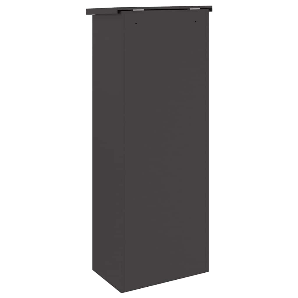 vidaXL Cassetta per pacchi Nero 44.5 x 29 x 110.5 cm Acciaio