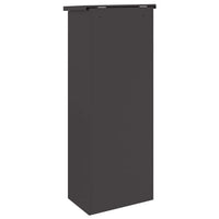 vidaXL Cassetta per pacchi Nero 44.5 x 29 x 110.5 cm Acciaio