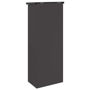 vidaXL Cassetta per pacchi Nero 44.5 x 29 x 110.5 cm Acciaio