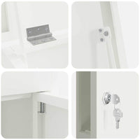 Cassetta per pacchi Bianco 44.5 x 29 x 110.5 cm Acciaio 874927