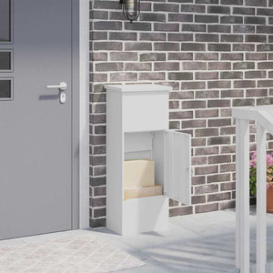 Cassetta per pacchi Bianco 44.5 x 29 x 110.5 cm Acciaio 874927