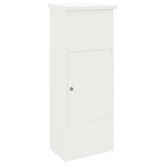 vidaXL Cassetta per pacchi Bianco 44.5 x 29 x 110.5 cm Acciaio