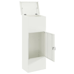 Cassetta per pacchi Bianco 44.5 x 29 x 110.5 cm Acciaio 874927