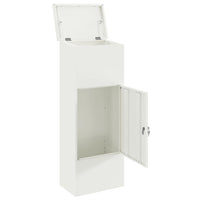 vidaXL Cassetta per pacchi Bianco 44.5 x 29 x 110.5 cm Acciaio