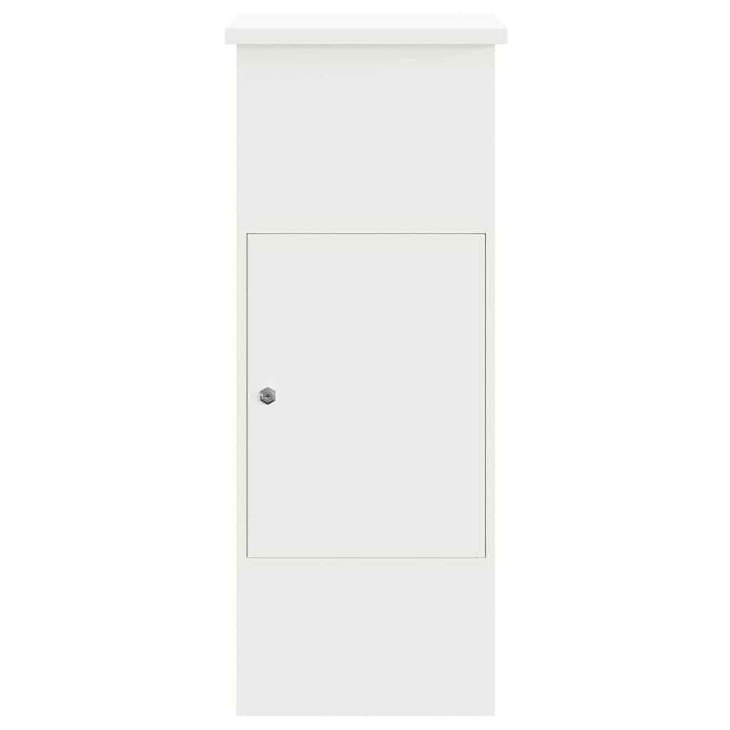 vidaXL Cassetta per pacchi Bianco 44.5 x 29 x 110.5 cm Acciaio