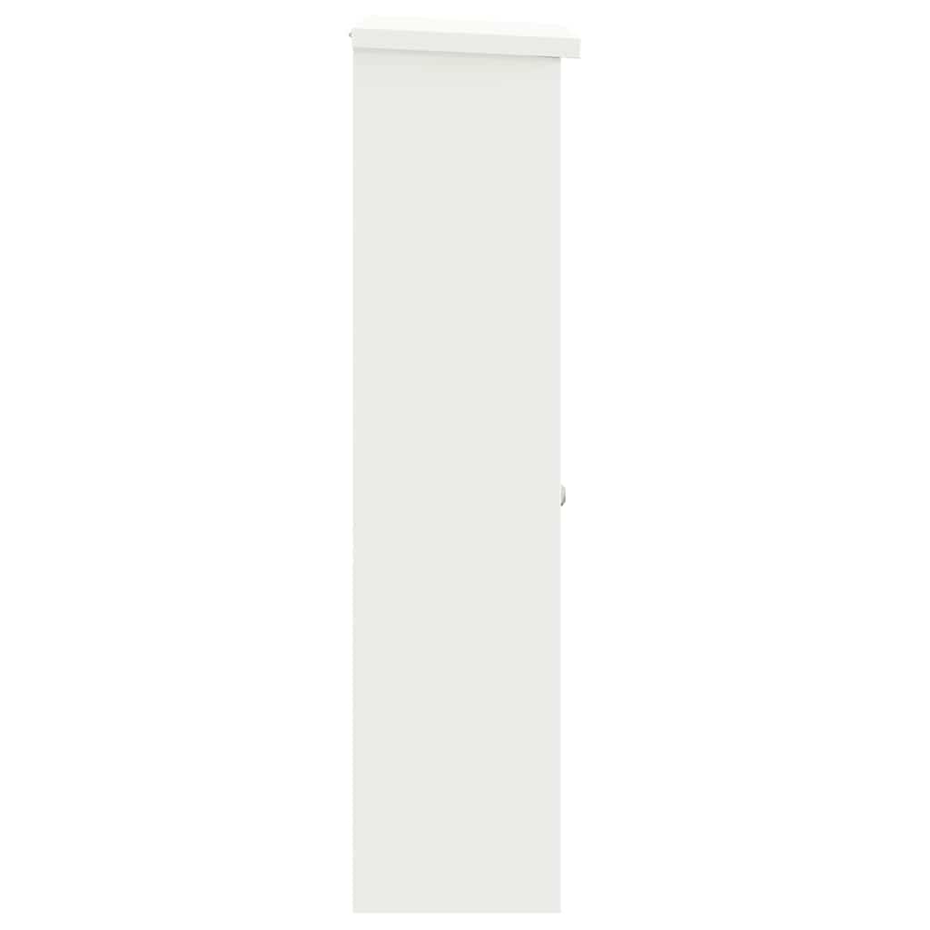 vidaXL Cassetta per pacchi Bianco 44.5 x 29 x 110.5 cm Acciaio