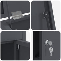 Cassetta per pacchi Antracite 44.5 x 29 x 110.5 cm Acciaio 874928