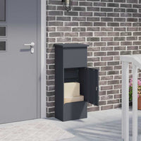 vidaXL Cassetta per pacchi Antracite 44.5 x 29 x 110.5 cm Acciaio