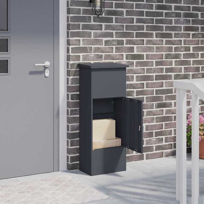 vidaXL Cassetta per pacchi Antracite 44.5 x 29 x 110.5 cm Acciaio