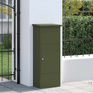vidaXL Cassetta per pacchi Oliver verde 44.5 x 29 x 110.5 cm Acciaio