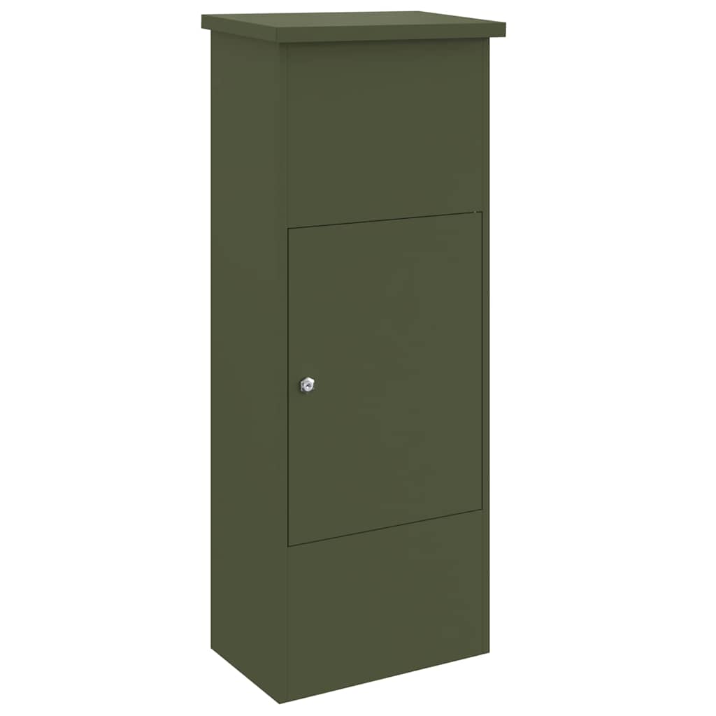 vidaXL Cassetta per pacchi Oliver verde 44.5 x 29 x 110.5 cm Acciaio