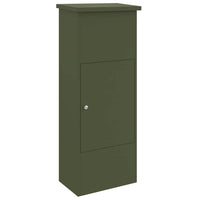 vidaXL Cassetta per pacchi Oliver verde 44.5 x 29 x 110.5 cm Acciaio