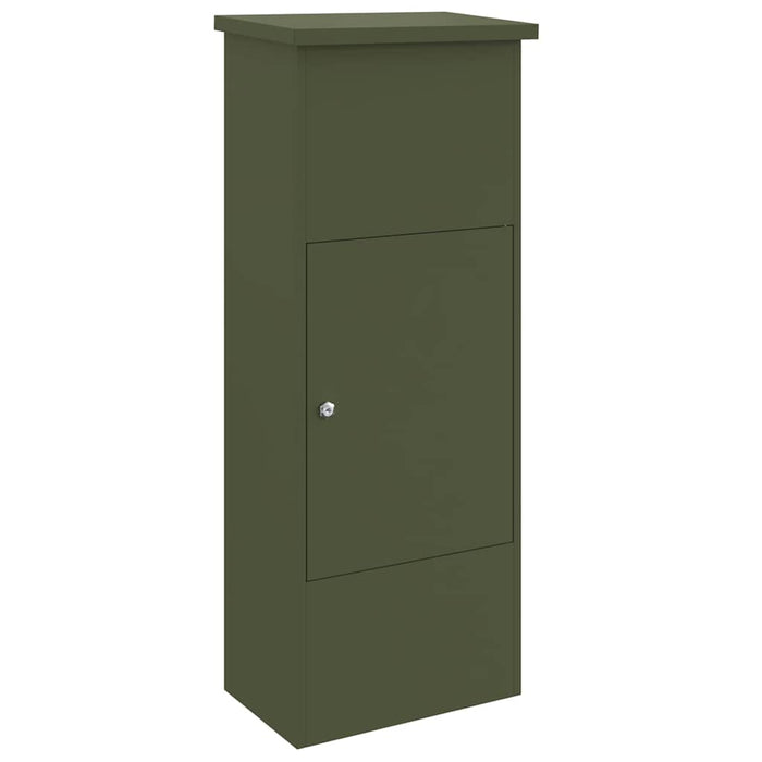 vidaXL Cassetta per pacchi Oliver verde 44.5 x 29 x 110.5 cm Acciaio