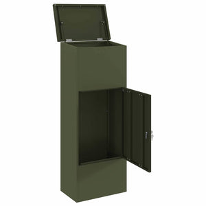 vidaXL Cassetta per pacchi Oliver verde 44.5 x 29 x 110.5 cm Acciaio