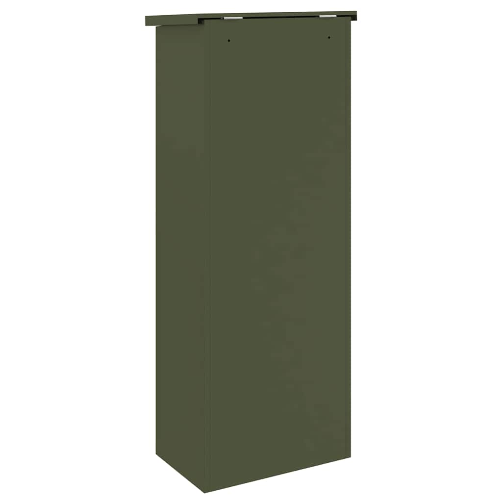 vidaXL Cassetta per pacchi Oliver verde 44.5 x 29 x 110.5 cm Acciaio