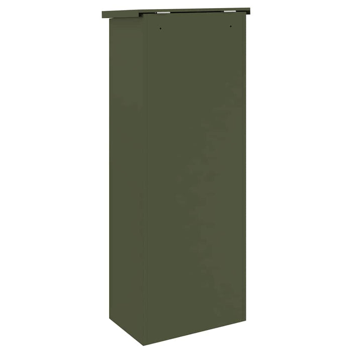 vidaXL Cassetta per pacchi Oliver verde 44.5 x 29 x 110.5 cm Acciaio