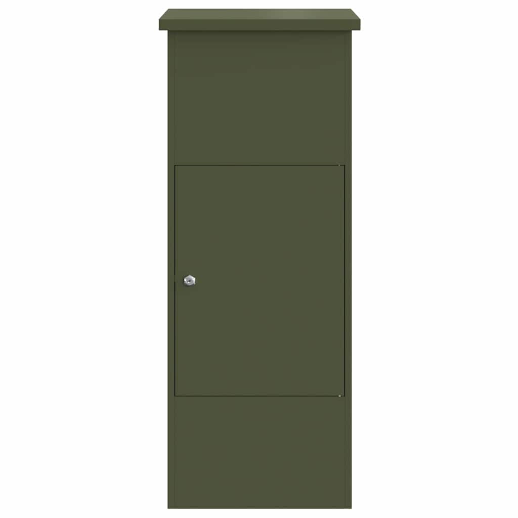 vidaXL Cassetta per pacchi Oliver verde 44.5 x 29 x 110.5 cm Acciaio