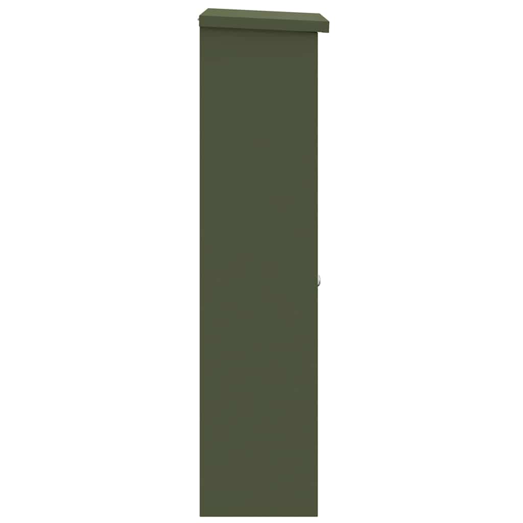 vidaXL Cassetta per pacchi Oliver verde 44.5 x 29 x 110.5 cm Acciaio