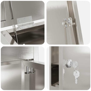 Cassetta per pacchi Nero 44.5 x 29 x 110.5 cm 874930