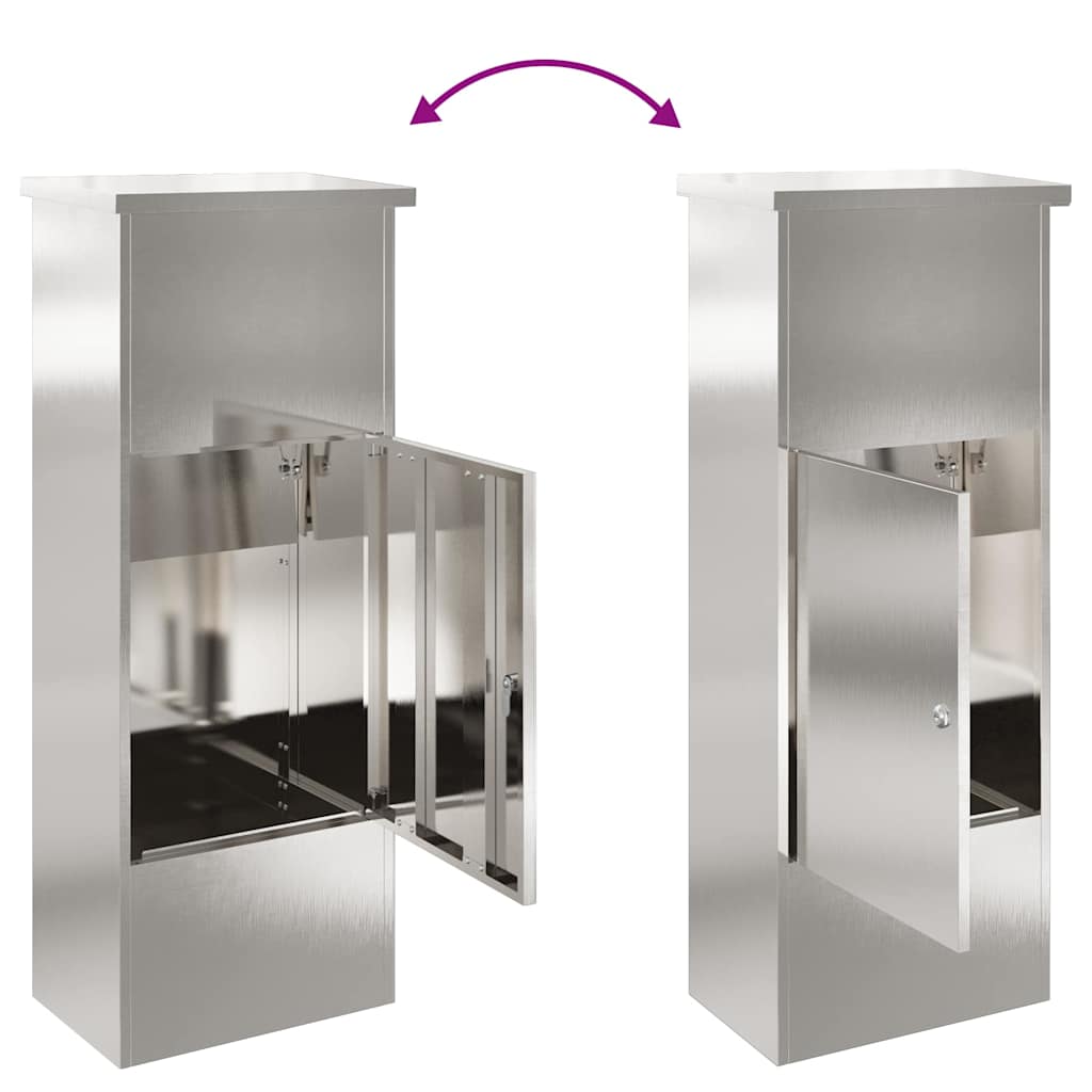 vidaXL Cassetta per pacchi Nero 44.5 x 29 x 110.5 cm