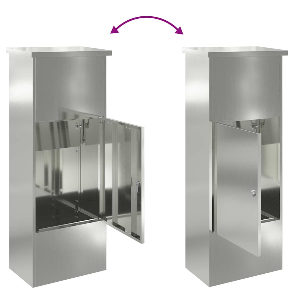 Cassetta per pacchi Nero 44.5 x 29 x 110.5 cm Acciaio zincato 874931