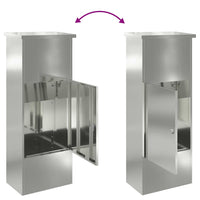 vidaXL Cassetta per pacchi Nero 44.5 x 29 x 110.5 cm Acciaio zincato