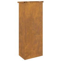 vidaXL Cassetta per pacchi Ruggine 44.5 x 29 x 110.5 cm acciaio corten