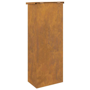 vidaXL Cassetta per pacchi Ruggine 44.5 x 29 x 110.5 cm acciaio corten