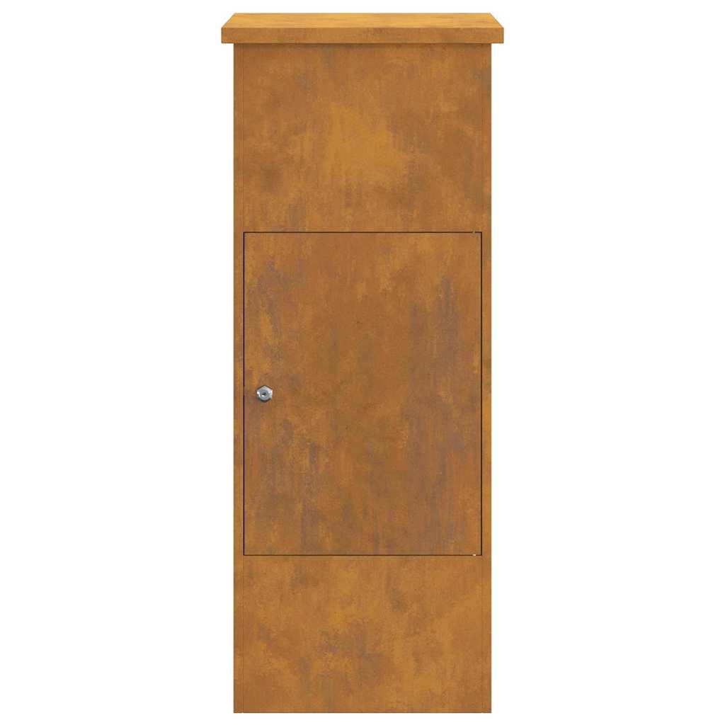 vidaXL Cassetta per pacchi Ruggine 44.5 x 29 x 110.5 cm acciaio corten