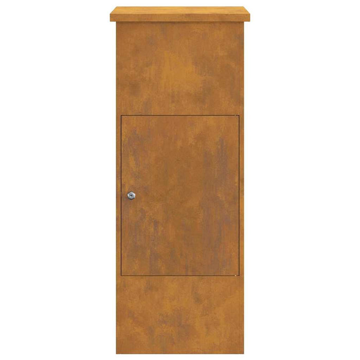 vidaXL Cassetta per pacchi Ruggine 44.5 x 29 x 110.5 cm acciaio corten