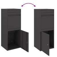 Cassetta per pacchi Nero 41 x 38 x 103 cm Acciaio 874933