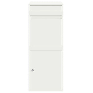 vidaXL Cassetta per pacchi Bianco 41 x 38 x 103 cm Acciaio