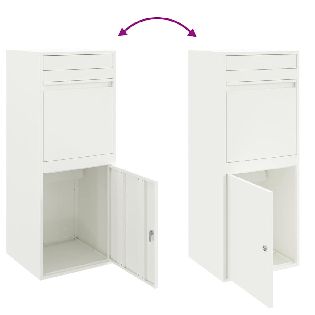 Cassetta per pacchi Bianco 41 x 38 x 103 cm Acciaio 874934