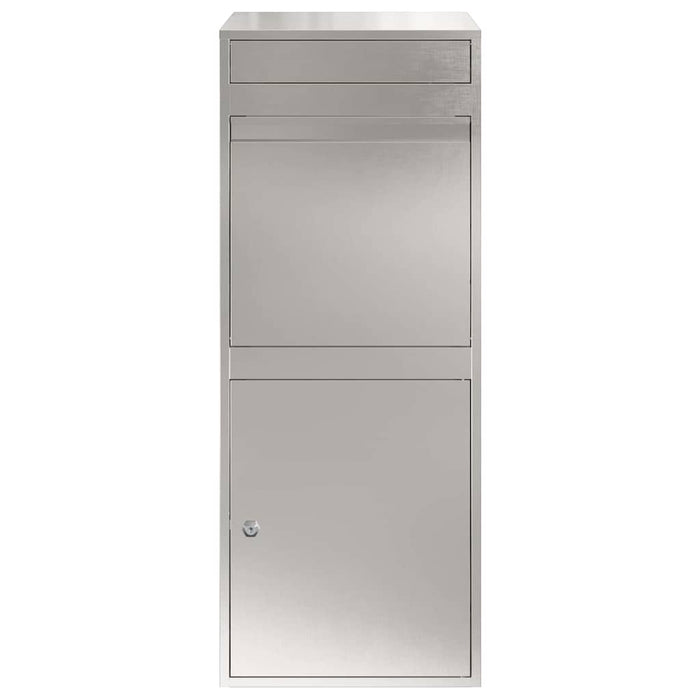 vidaXL Cassetta per pacchi Nero 41 x 38 x 103 cm Acciaio inossidabile