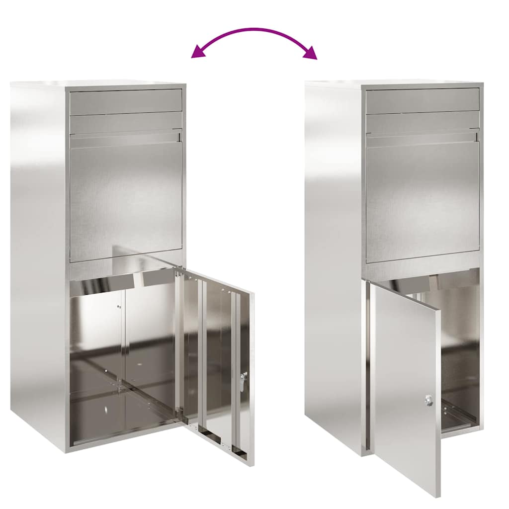 Cassetta per pacchi Nero 41 x 38 x 103 cm Acciaio inossidabile 874937