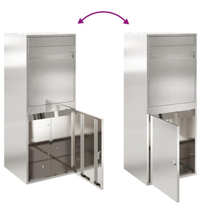 Cassetta per pacchi Nero 41 x 38 x 103 cm Acciaio inossidabile 874937