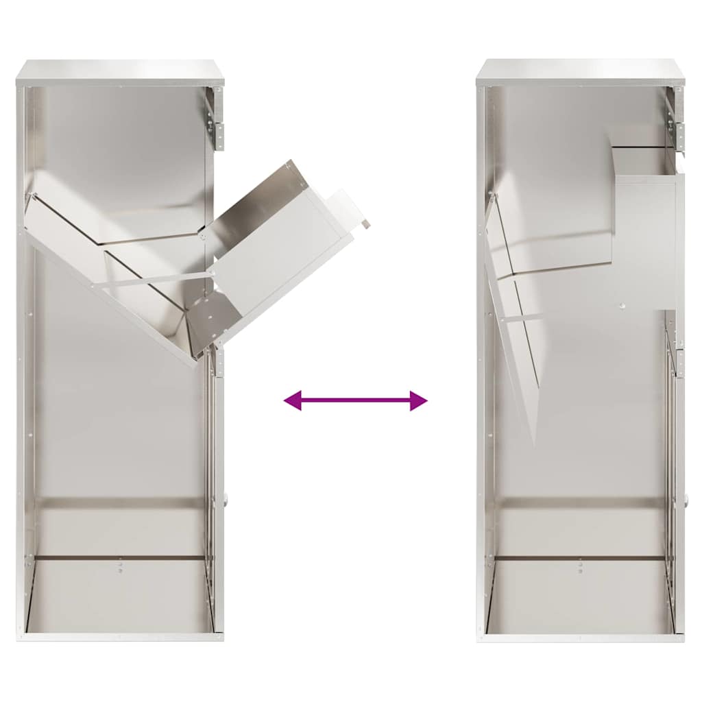 Cassetta per pacchi Nero 41 x 38 x 103 cm Acciaio inossidabile 874937