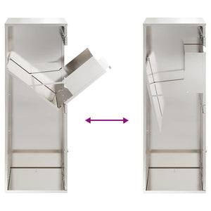 vidaXL Cassetta per pacchi Nero 41 x 38 x 103 cm Acciaio inossidabile