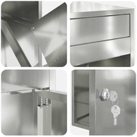 Cassetta per pacchi Nero 41 x 38 x 103 cm Acciaio zincato 874938