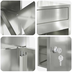 Cassetta per pacchi Nero 41 x 38 x 103 cm Acciaio zincato 874938