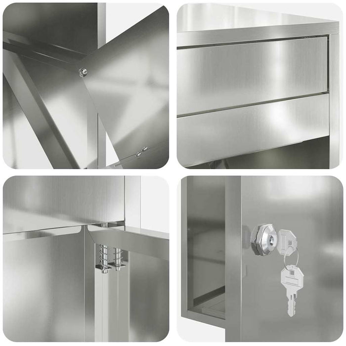 Cassetta per pacchi Nero 41 x 38 x 103 cm Acciaio zincato 874938