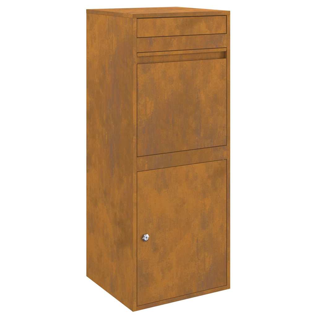 Cassetta per pacchi Ruggine 41 x 38 x 103 cm acciaio corten 874939