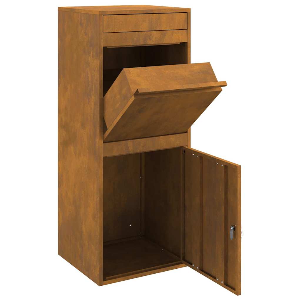 Cassetta per pacchi Ruggine 41 x 38 x 103 cm acciaio corten 874939