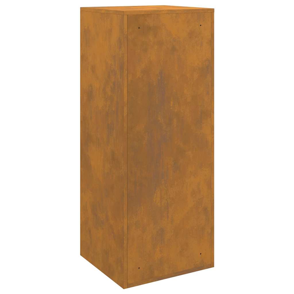 vidaXL Cassetta per pacchi Ruggine 41 x 38 x 103 cm acciaio corten