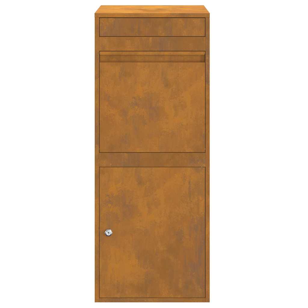 Cassetta per pacchi Ruggine 41 x 38 x 103 cm acciaio corten 874939