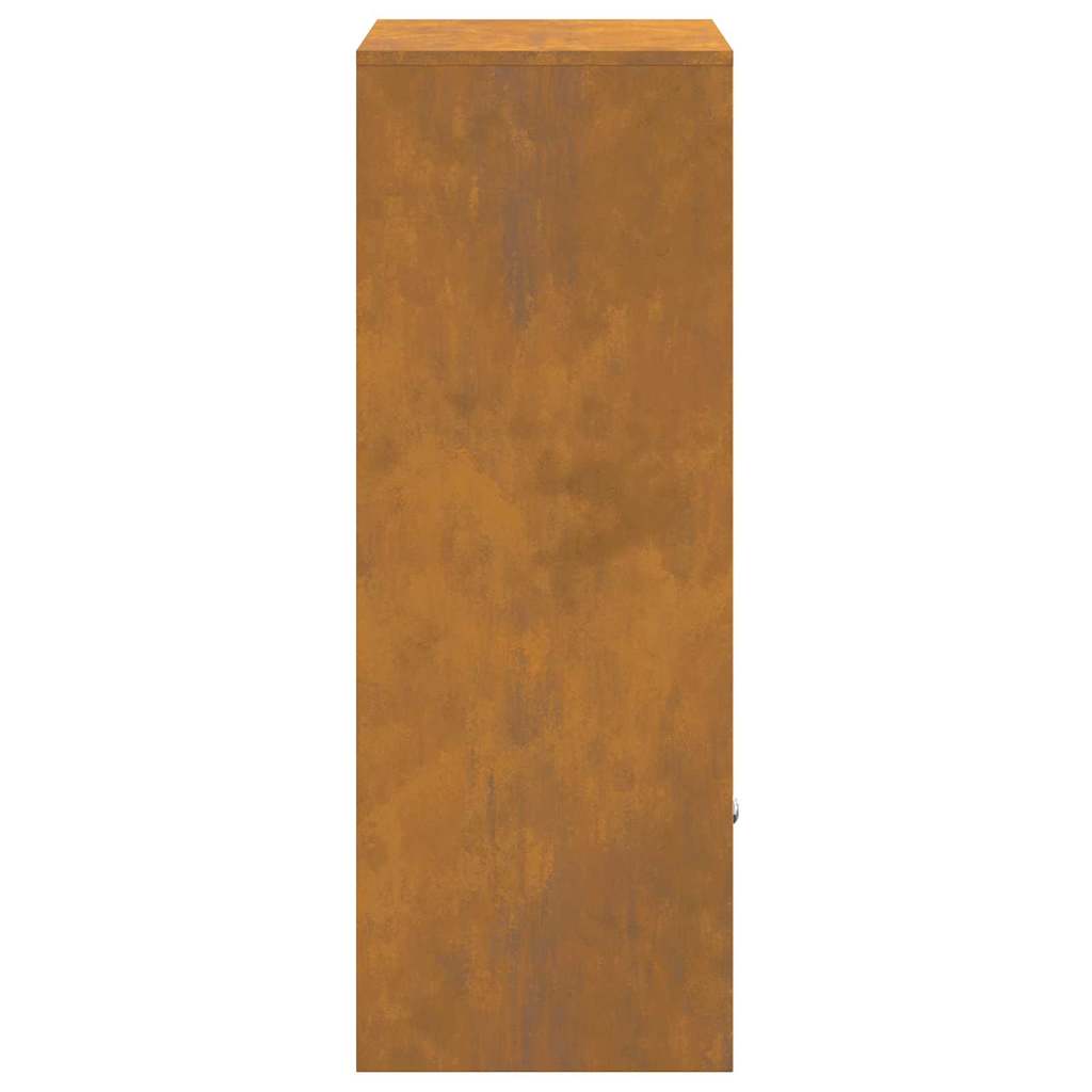 Cassetta per pacchi Ruggine 41 x 38 x 103 cm acciaio corten 874939