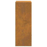 Cassetta per pacchi Ruggine 41 x 38 x 103 cm acciaio corten 874939