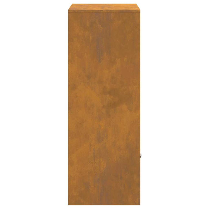 Cassetta per pacchi Ruggine 41 x 38 x 103 cm acciaio corten 874939